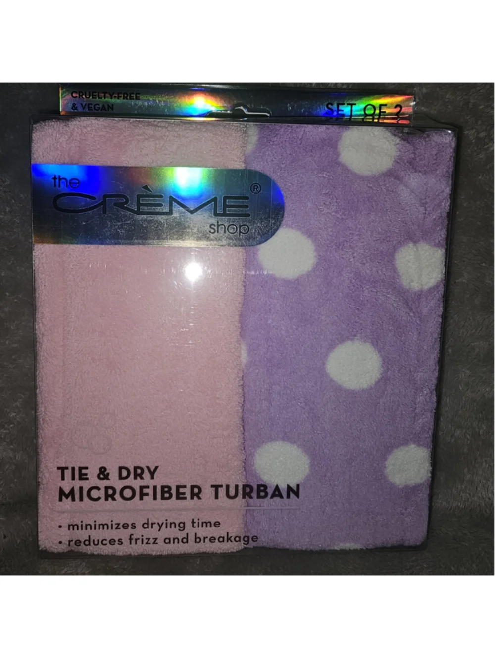 Women's The Crème Shop Tie & Dry Microfiber Turban One Size set of 2